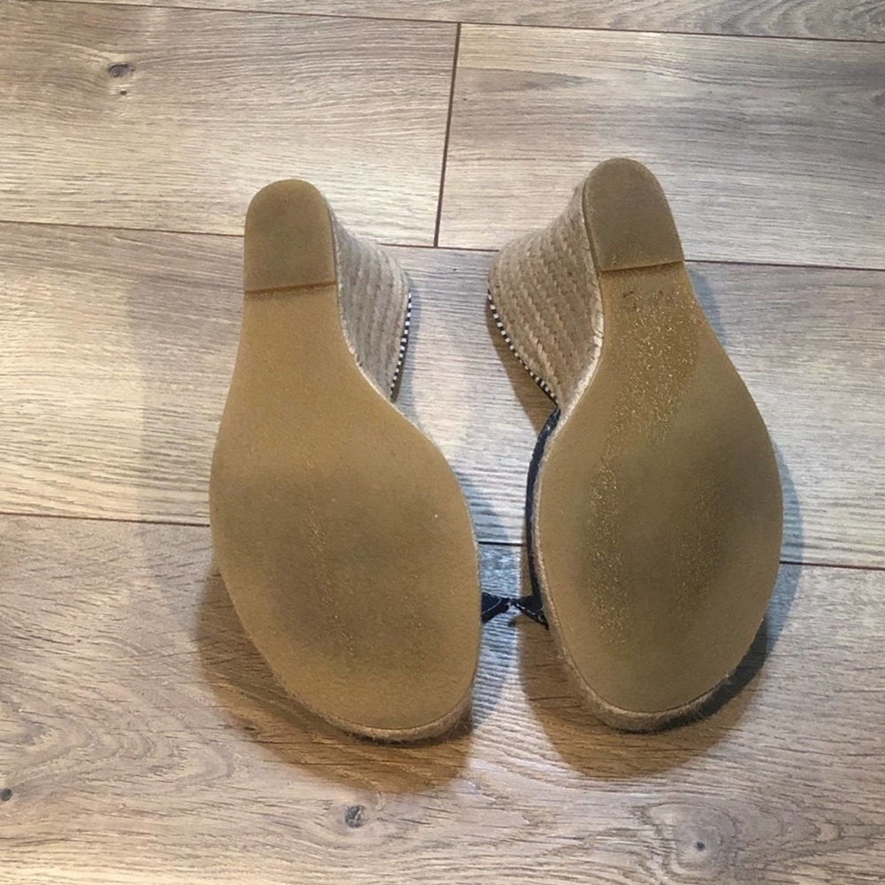 TOMMY Girl Y2K 2000s Denim Logo Slip on Wedge Sandals EUC Size 6.5 - Picture 7 of 10